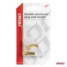 Wtyczka gniazdo kostka złącze elektryczne 2 PIN + konektory AMIO-03512 Wtyczka gniazdo kostka złącze elektryczne 2 PIN + konektory AMIO-03512