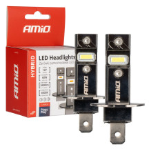 LED car bulbs HYBRID series H3 6000K Canbus 60W AMIO-04113