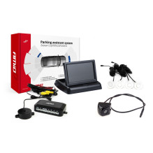 Zestaw czujników parkowania TFT02 4,3" z kamerą HD-310 4 sensory białe Zestaw czujników parkowania TFT02 4,3" z kamerą HD-310 4 sensory białe