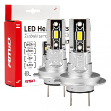 LED automobilių lemputės H-mini serijos H7 H18 6500K Canbus AMIO-03332