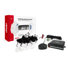 Zestaw czujników parkowania cofania Buzzer 8 sensorów białe AMIO-01599