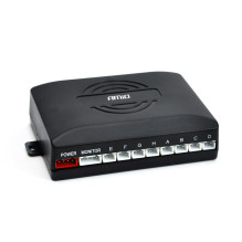 Zestaw czujników parkowania cofania Buzzer 8 sensorów białe AMIO-01599