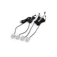 Zestaw czujników parkowania cofania Buzzer 4 sensory srebrne AMIO-01021