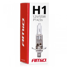 Halogen bulb H1 12V 55W UV filter (E8) AMIO-01484 Halogen bulb H1 12V 55W UV filter (E8) AMIO-01484