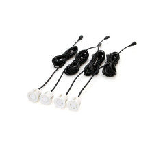 Zestaw czujników parkowania cofania Buzzer 4 sensory białe AMIO-01568