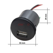 Zasilacz samochodowy USB A gniazdo 12V / 5V / 1x2,1A