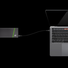 Laidas Green Cell GC PowerStream USB-C – USB-C, 30 cm, greitas įkrovimas, Power Delivery (60 W), Ultra Charge, QC 3.0