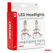 X2 serijos H7 6500K Canbus LED automobilių lemputės AMIO-02973 X2 serijos H7 6500K Canbus LED automobilių lemputės AMIO-02973