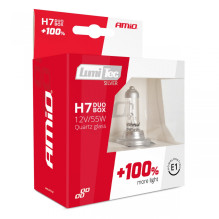 Halogeninės lemputės H7 12V 55W LumiTec SILVER +100% DUO AMIO-01403