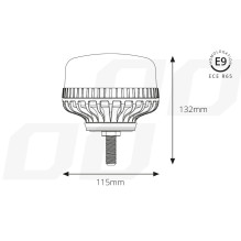Lampa ostrzegawcza błyskowa kogut 36 LED śruba R65 R10 12V 24V W03sb AMIO-02294