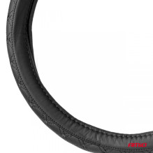 Pokrowiec skórzany pikowany nakładka na kierownicę samochodową M 37-39cm SWC-51-M AMIO-03561 Pokrowiec skórzany pikowany nakładka na kierownicę samochodową M 37-39cm SWC-51-M AMIO-03561
