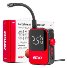 Belaidis automobilio kompresorius, elektrinis dviračio pompa, 40 W, išorinė baterija ACOMP-20 AMIO-03690
