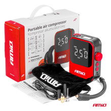 Belaidis automobilio kompresorius, elektrinis dviračio pompa, 40 W, išorinė baterija ACOMP-20 AMIO-03690