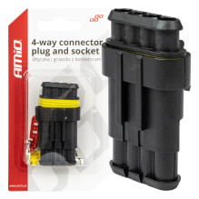 Kostka wtyk złącze hermetyczne superseal 4 PIN AMIO-03520 Kostka wtyk złącze hermetyczne superseal 4 PIN AMIO-03520
