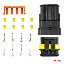 Kostka wtyk złącze hermetyczne superseal 4 PIN AMIO-03520 Kostka wtyk złącze hermetyczne superseal 4 PIN AMIO-03520