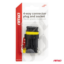 Kostka wtyk złącze hermetyczne superseal 4 PIN AMIO-03520 Kostka wtyk złącze hermetyczne superseal 4 PIN AMIO-03520