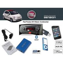 Cyfrowa zmieniarka Dension Bluetooth,USB,iPod,iPhone,AUX - Fiat Panda 2013 Basic Continental