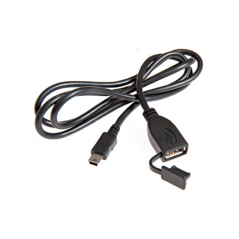 Gniazdo samochodowe USB A wtyk miniUSB 1m