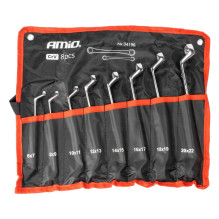 Offset ring wrenches, set of offset wrenches 6-22 mm, 8 pcs. AMIO-04196