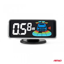 Czujniki parkowania cofania srebrne LED 3D AMIO-03187 Czujniki parkowania cofania srebrne LED 3D AMIO-03187