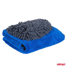 Mikropluošto automobilio džiovinimo pirštinė ir rankšluostis 94 / 800 g/m² 20x26 / 60x90 cm AMIO-04489