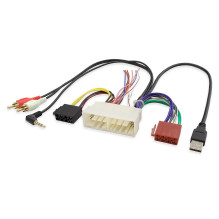 Adapter na ISO USB, AUX, RCA Hyundai i30, Tucson, Kona, Kia Niro, Sportage, Picanto, Rio, Stonic 2017 -