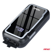 Jump starter 3in1 booster powerbank LED flashlight 12V 12Ah 1600A AMIO-04678