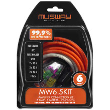Musway MW6.5KIT - amplifier mounting cable set, cross-section 6mm2, OFC copper Musway MW6.5KIT - amplifier mounting cable set, cross-section 6mm2, OFC copper