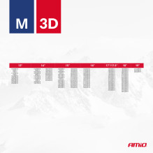 3D tekstilinės sniego grandinės, 2 vnt., M dydis, EN16662-1, Önorm V5121, AMIO-04508 3D tekstilinės sniego grandinės, 2 vnt., M dydis, EN16662-1, Önorm V5121, AMIO-04508