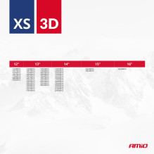 3D tekstilinės sniego grandinės, 2 vnt., XS dydis, EN16662-1, Önorm V5121, AMIO-04506