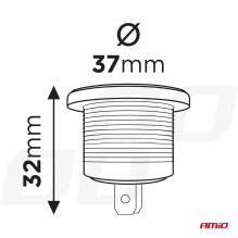 Dodatkowy woltomierz cyfrowy do zabudowy 12V 24V MOD-02 AMIO-02852 Dodatkowy woltomierz cyfrowy do zabudowy 12V 24V MOD-02 AMIO-02852