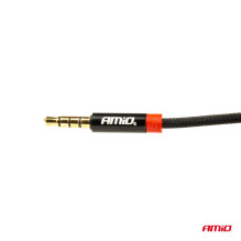 Kabel AUX MINI JACK 3,5mm oplot 100cm AMIO-03269 Kabel AUX MINI JACK 3,5mm oplot 100cm AMIO-03269