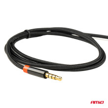 Kabel AUX MINI JACK 3,5mm oplot 100cm AMIO-03269 Kabel AUX MINI JACK 3,5mm oplot 100cm AMIO-03269