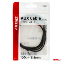 Kabel AUX MINI JACK 3,5mm oplot 100cm AMIO-03269 Kabel AUX MINI JACK 3,5mm oplot 100cm AMIO-03269