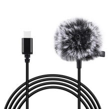 Jack Puluz tie microphone with clip PU425 1.5m USB-C