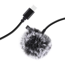 Jack Puluz tie microphone with clip PU425 1.5m USB-C