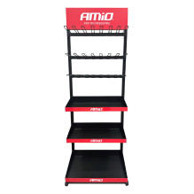 Display with shelves and hooks AMIO-04803