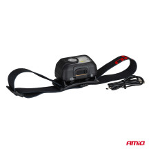 Rechargeable headlamp with motion sensor XPG+COB 1800mAh (BATT) AMIO-04667