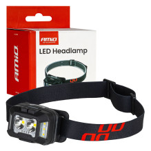 Rechargeable headlamp 2xXPG+10SMD 1800mAh SUPER BRIGHT (BATT) AMIO-04668