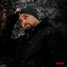 Įkraunamas priekinis žibintas 2xXPG+10SMD 1800mAh SUPER RYŠKUS (BATT) AMIO-04668