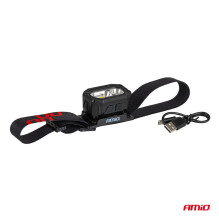 Rechargeable headlamp with motion sensor XPG+COB 1000mAh (BATT) AMIO-04663