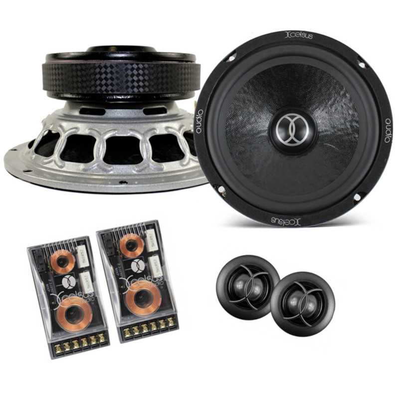 „Xcelsus Audio ULTRA XU6.2Ci“ – atskiri garsiakalbiai, vidutinių dažnių garsiakalbio skersmuo 165 mm, RMS galia 120 vatų