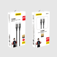 Dudao L22C USB-C - USB-C laidas 120W 1m - pilkas