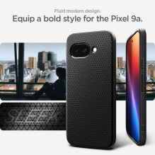 „Spigen“ skystas oro dėklas, skirtas „Google Pixel 9A“ – matinė juoda