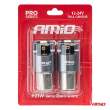 LED bulbs FULL CANBUS PRO BA15S P21W 2x1860SMD white 12V 24V AMIO-03593