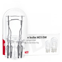 Halogen bulbs T20 W21 / 5W W3x16d 10 pcs AMIO-02552