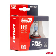 Halogen bulbs H11 12V 55W LumiTec NEXT GENERATION +135% DUO AMIO-04408