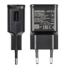 „Samsung EP-TA200EBE USB-A 15W“ sieninis įkroviklis su EP-DR140ABE USB-A - USB-C laidu (OOB Bulk - pakaitinė pakuotė) - 
