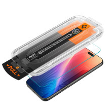 „Spigen Glas.TR EZ Fit Pro“ grūdinto stiklo apsauginis stiklas iPhone 16 Pro / 17 / 17 Pro - skaidrus