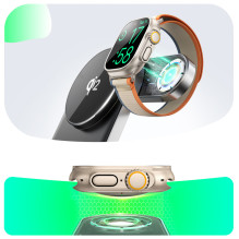 „Joyroom JR-W17 Qi 3-in-1“ belaidis indukcinis įkroviklis – juodas